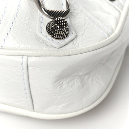 Balenciaga Agneau Arena Le Cagole Mini Purse With Chain Optic White 7 of 7