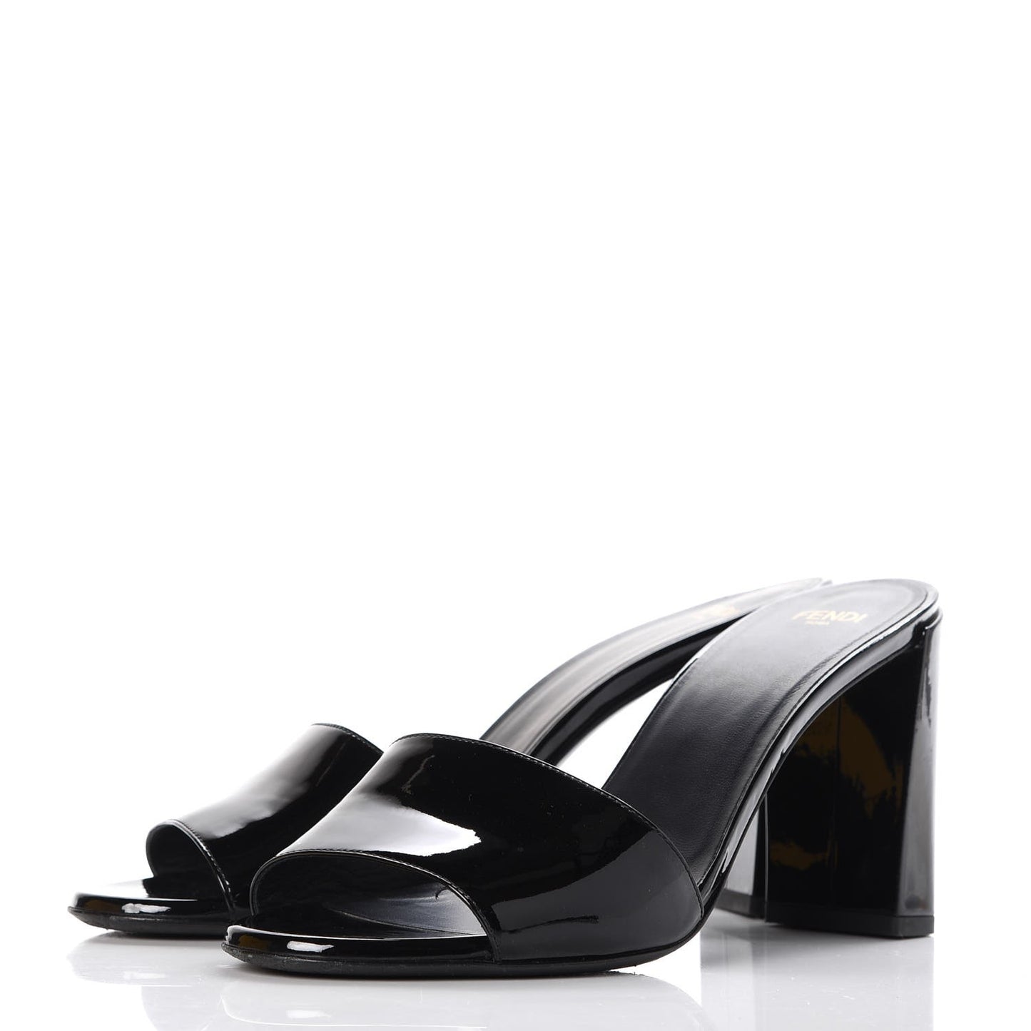Patent Mules 39 Black
