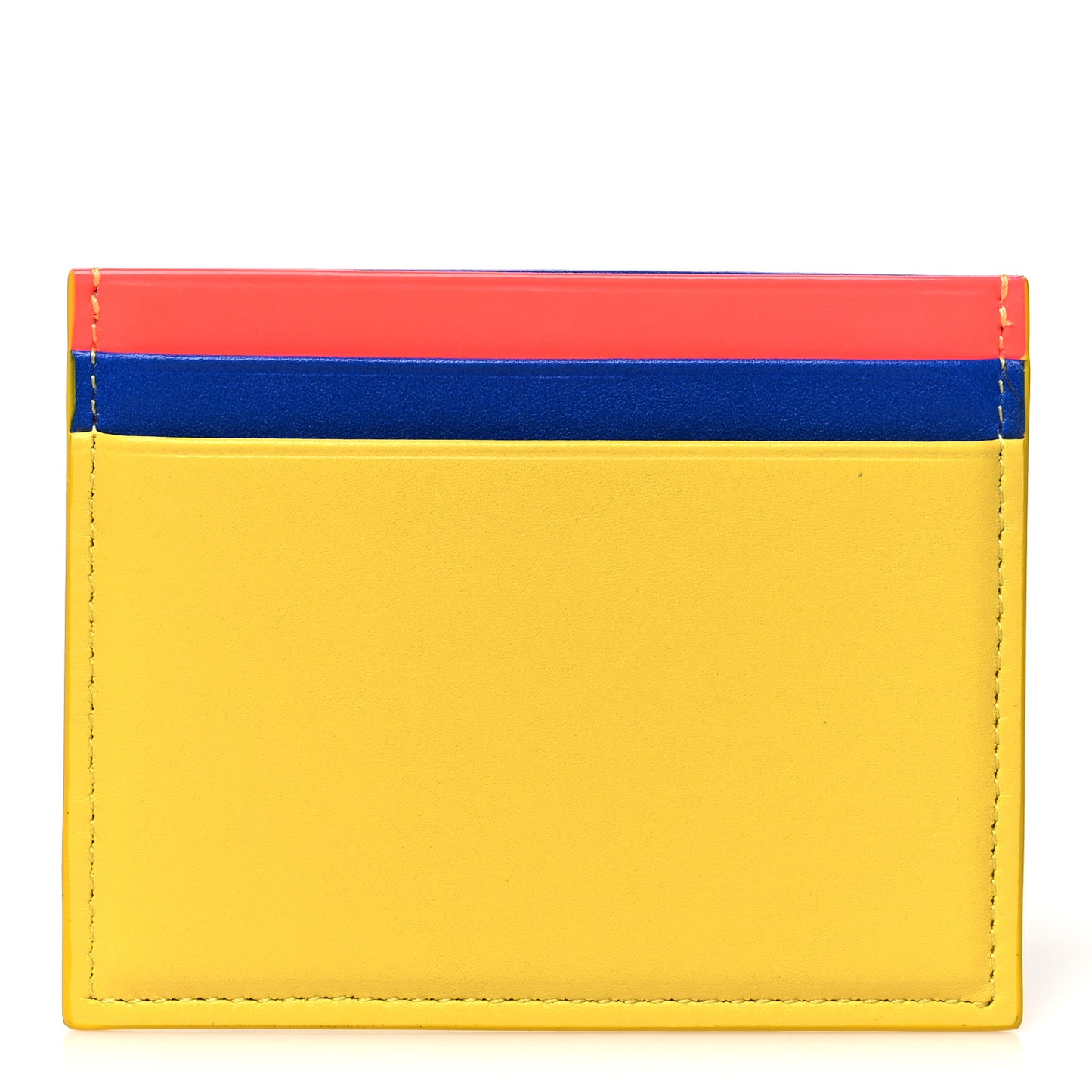 Calfskin Kios Card Holder Canari Pink Blue