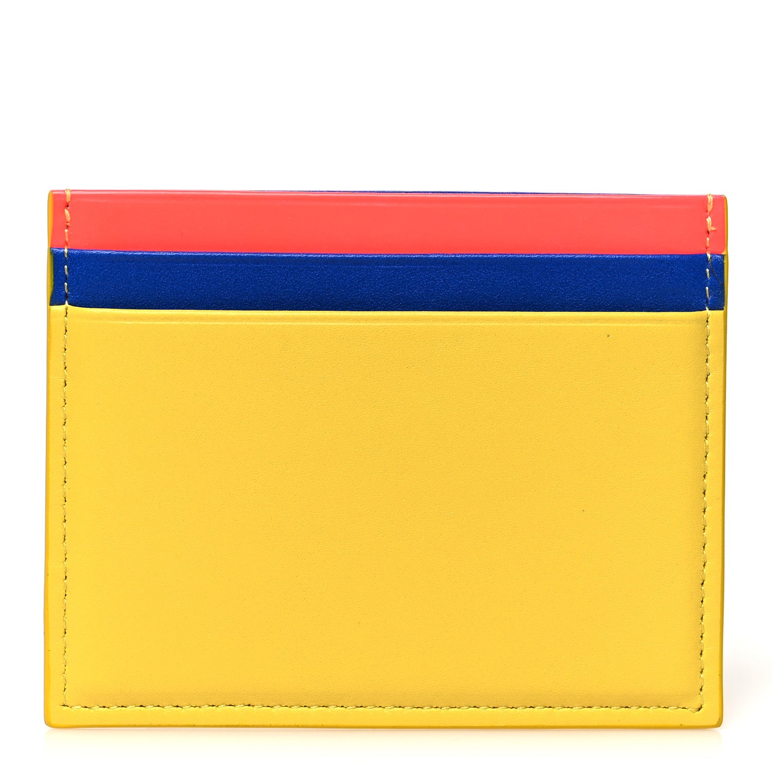 Christian Louboutin Calfskin Kios Card Holder Canari Pink Blue 1 of 9