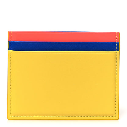 Christian Louboutin Calfskin Kios Card Holder Canari Pink Blue 1 of 9