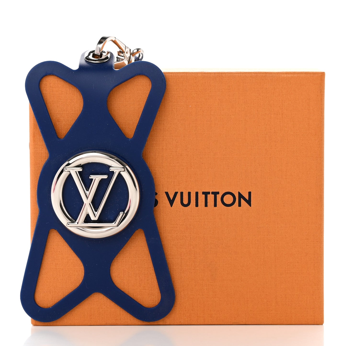 Monogram Silicone Louise Phone Holder Blue