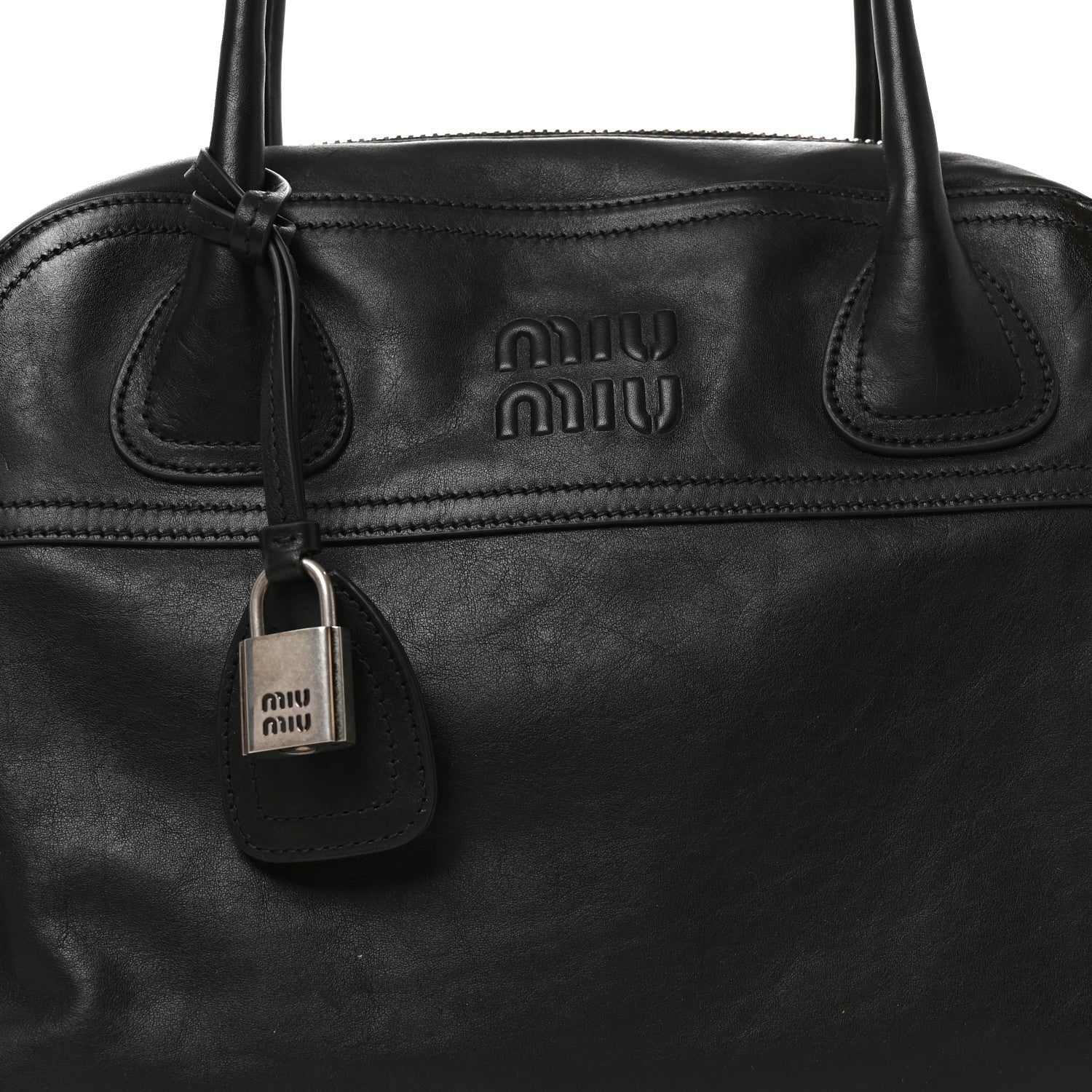 Miu Miu Nappa Medium Vivant Bag Black 7 of 9