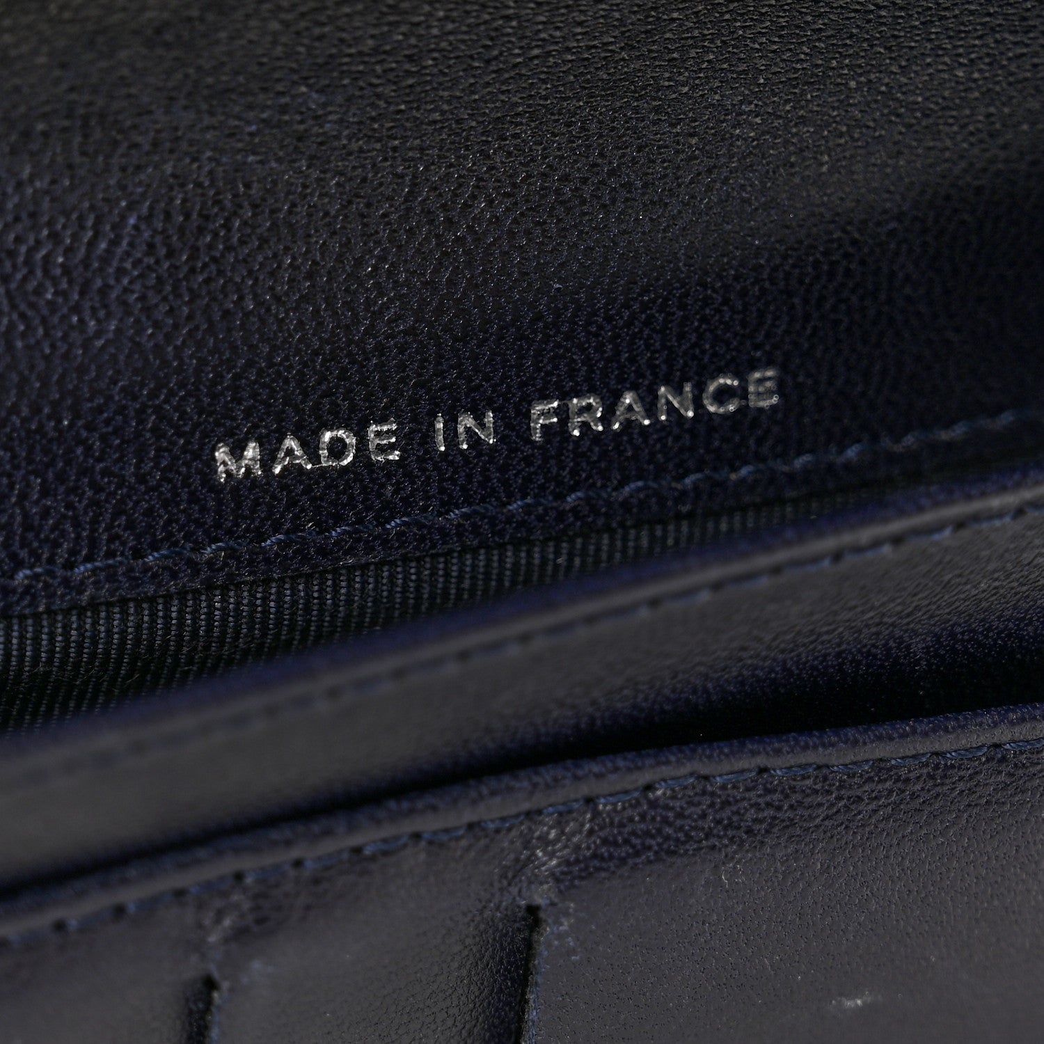 Chanel Lambskin Quilted Large Flap Wallet Navy 7 of 11