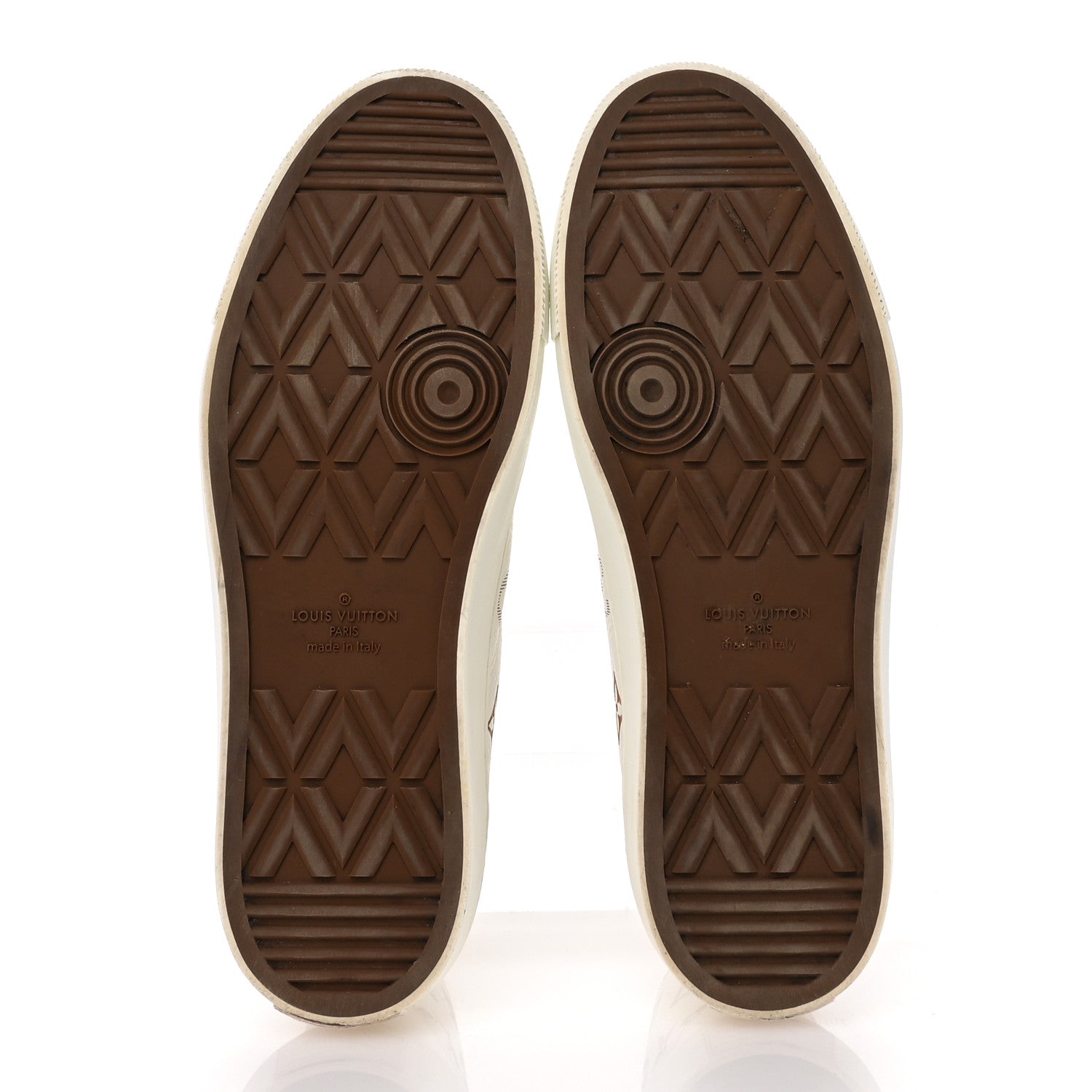 Louis Vuitton Monogram Mens Tattoo Sneaker Boots 8 White Brown 6 of 11