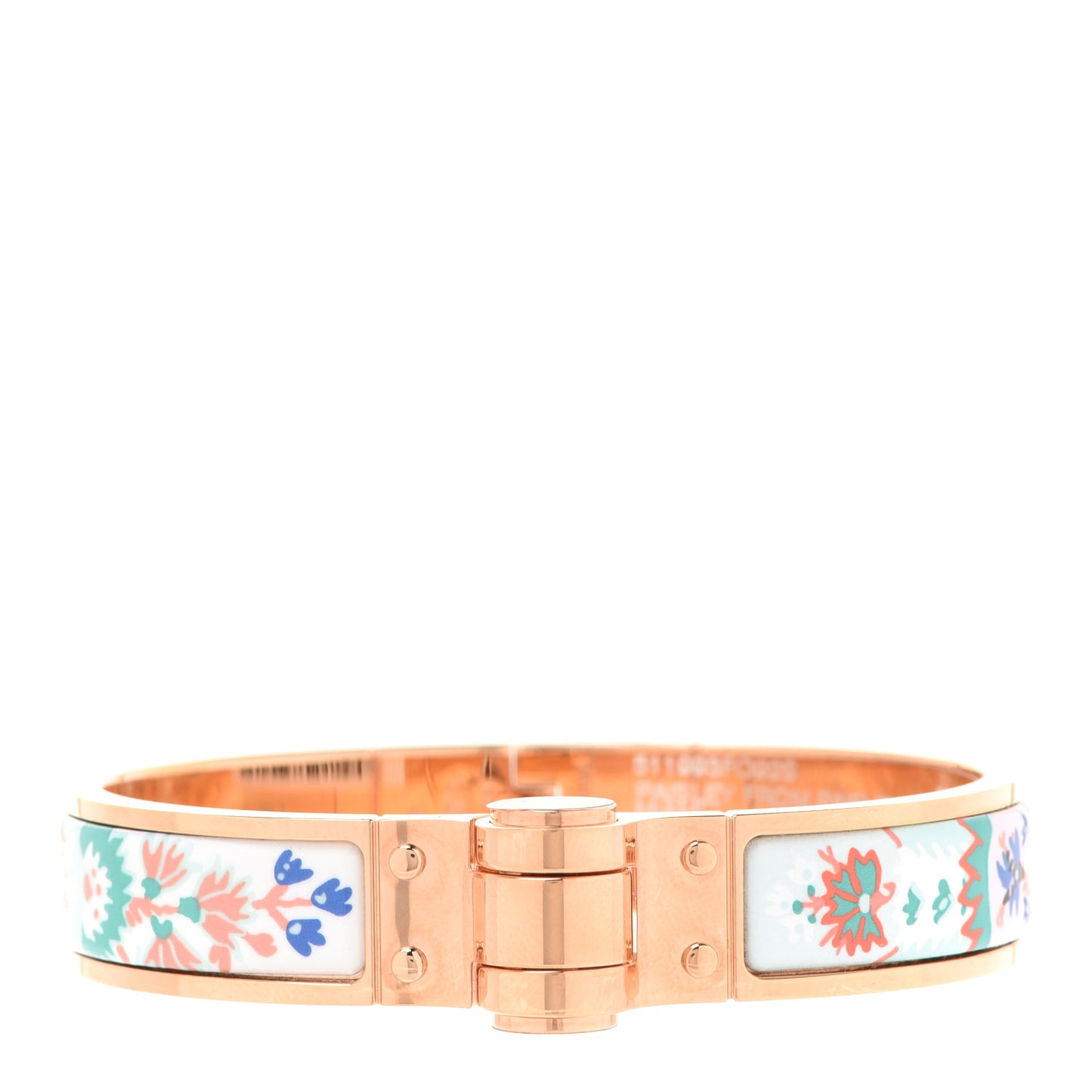 Enamel Printed Paisley From Paisley Narrow Hinged Bracelet S Miami