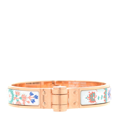 Hermes Enamel Printed Paisley From Paisley Narrow Hinged Bracelet S Miami 1 of 6
