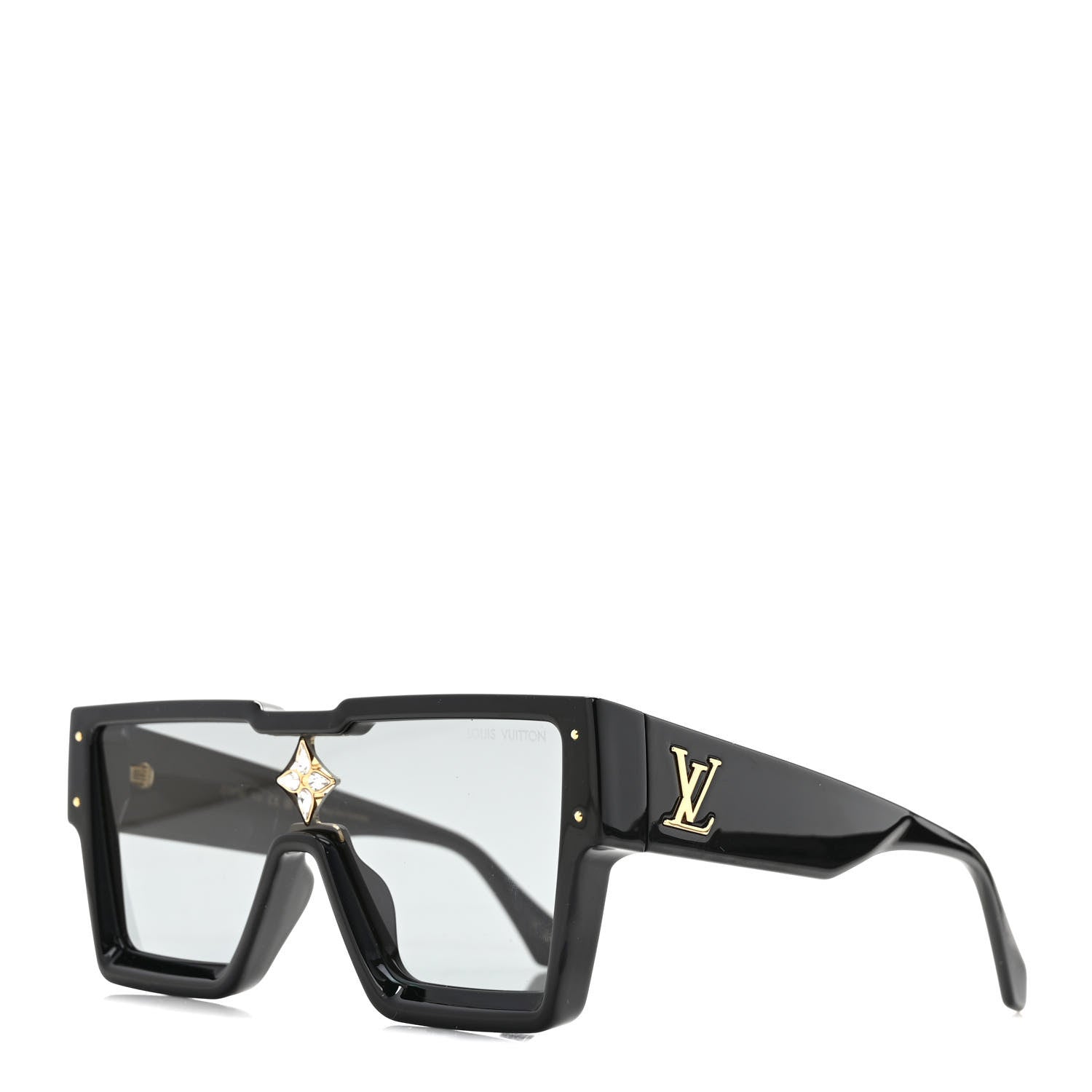 Louis Vuitton Acetate Cyclone Sunglasses Z1578E Black 1 of 8