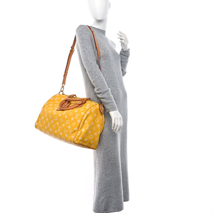 Louis Vuitton Calfskin Monogram Speedy P9 Bandouliere 40 Jaune Mat 3 of 12