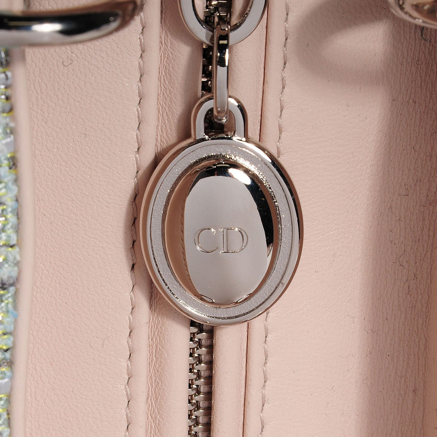 Tweed Medium Lady Dior Pink Green