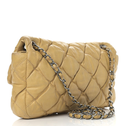 Chanel Calfskin Quilted Medium Bubble Quilt Flap Bag Beige 3 of 15