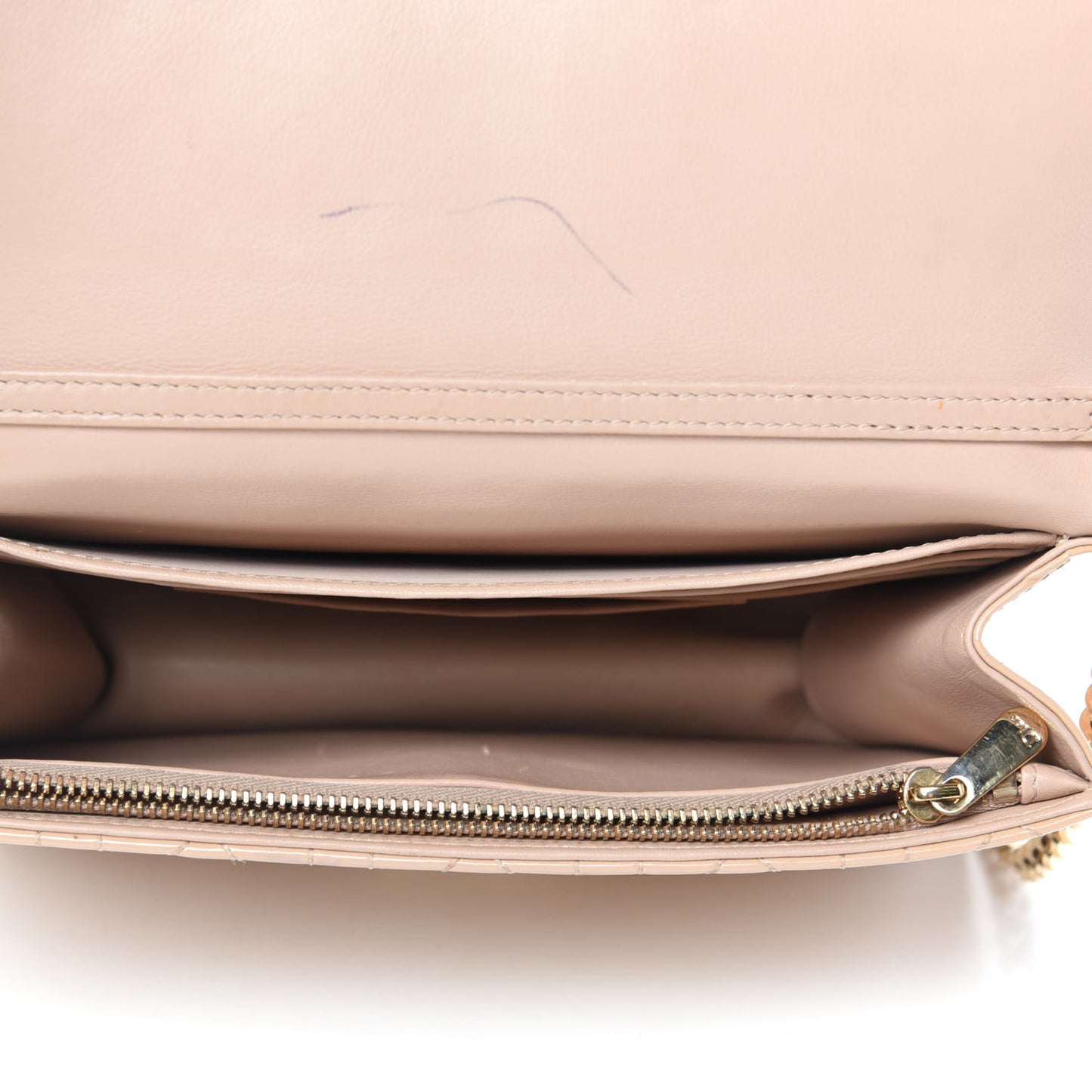 Patent Cannage Miss Dior Promenade Pouch Beige