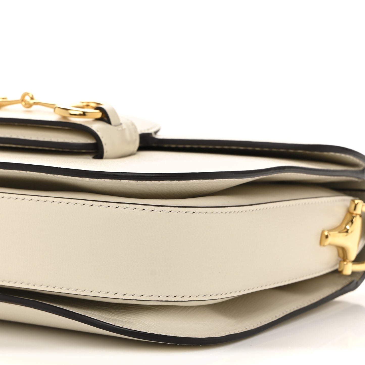Azalea Calfskin Horsebit 1955 Shoulder Bag Mystic White