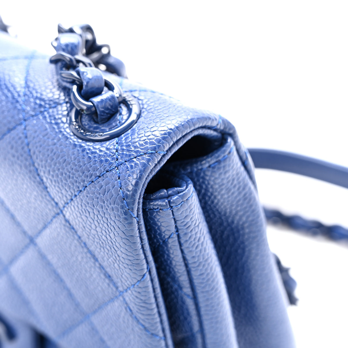 Chanel Caviar Quilted Incognito Mini Square Flap Dark Blue 11 of 13