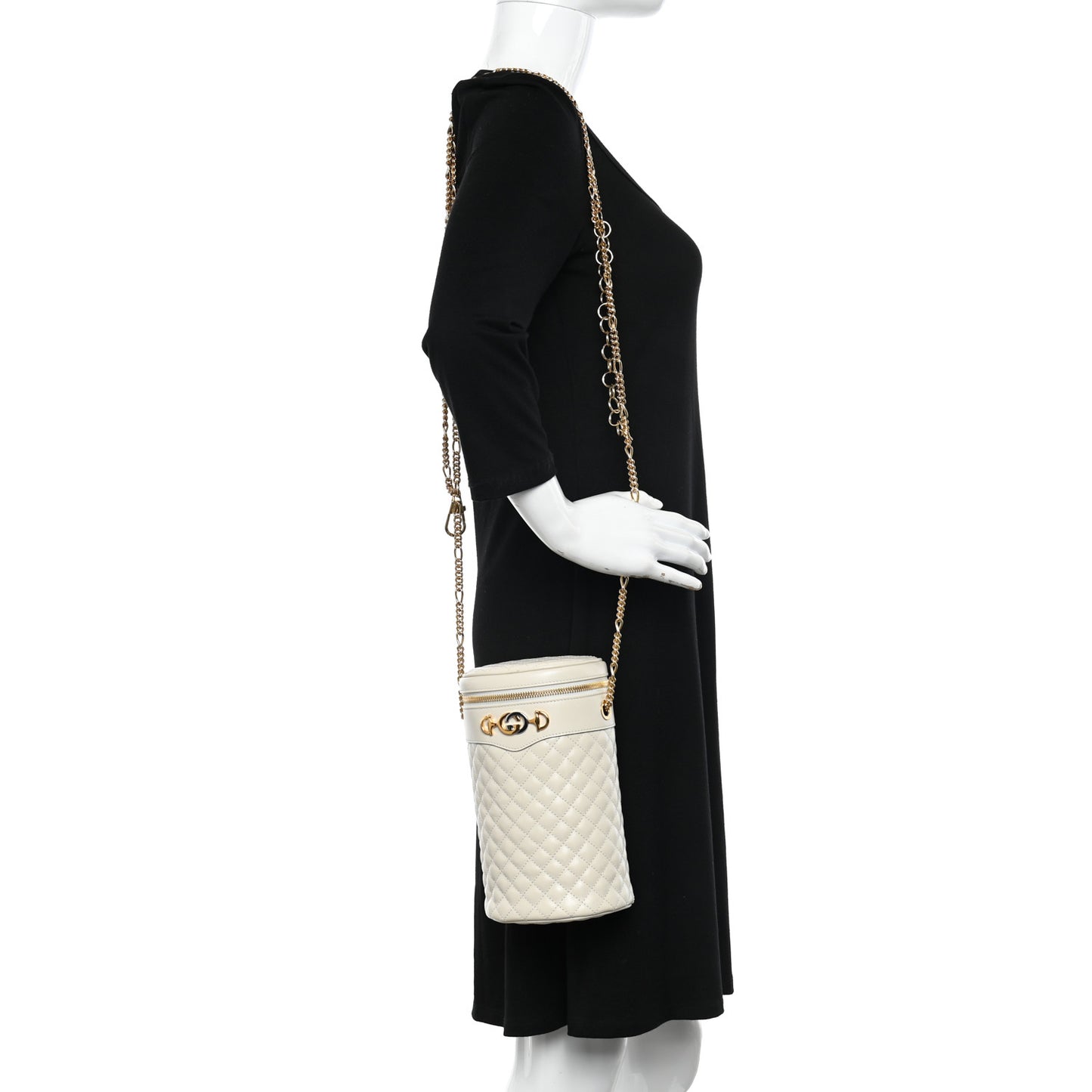 Calfskin Trapuntata Zumi Belt Bag Off White