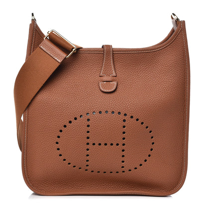 Hermes Taurillon Clemence Evelyne III PM Gold 1 of 9