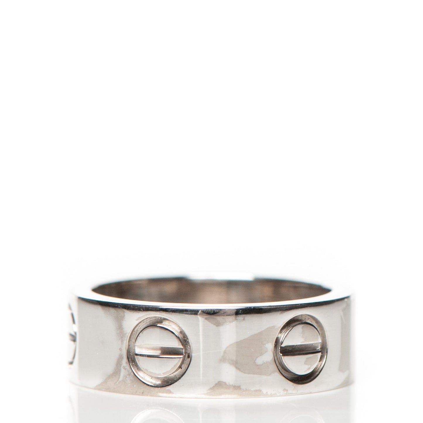 18K White Gold 5.5mm LOVE Ring 46 3.75