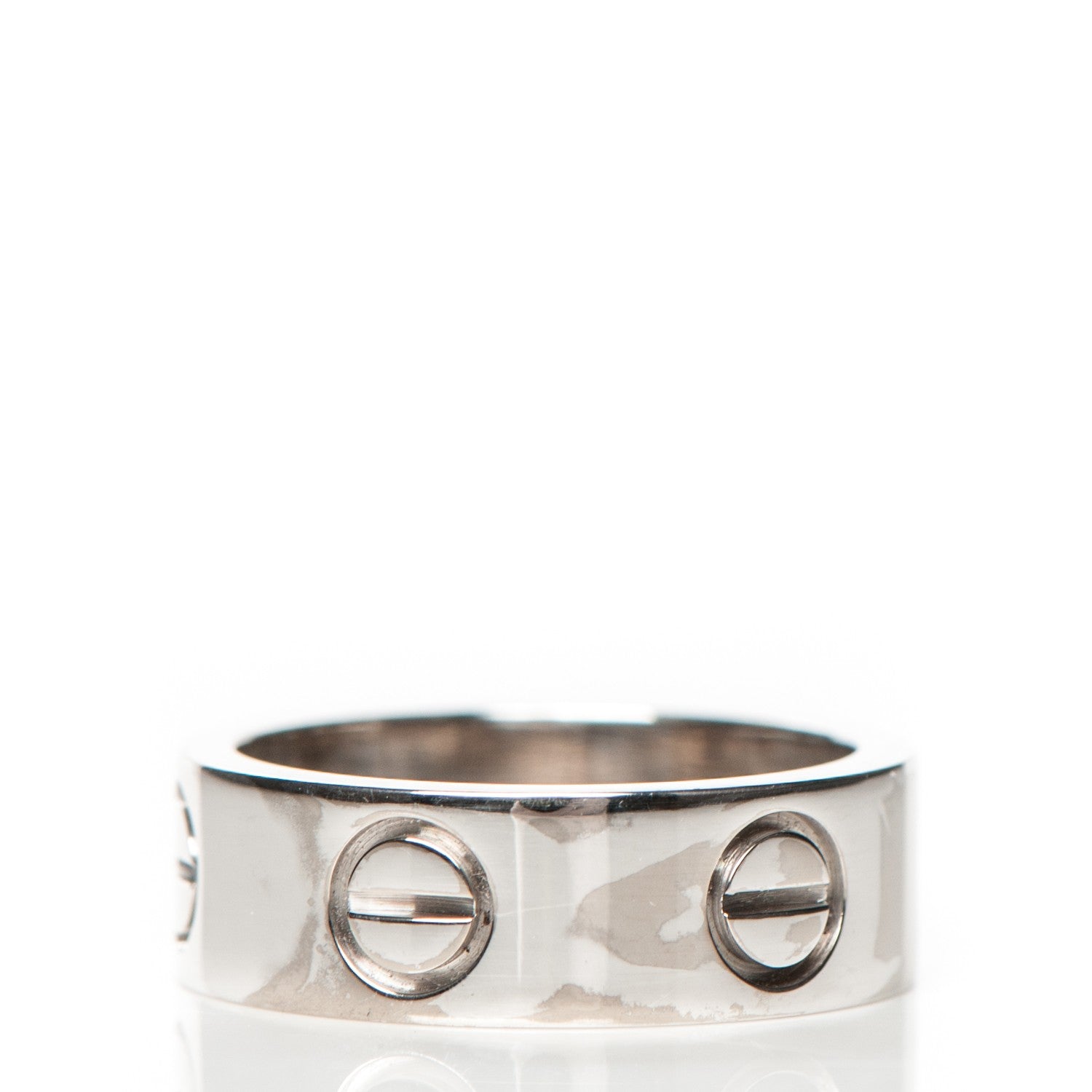Cartier 18K White Gold 5.5mm LOVE Ring 46 3.75 3 of 5