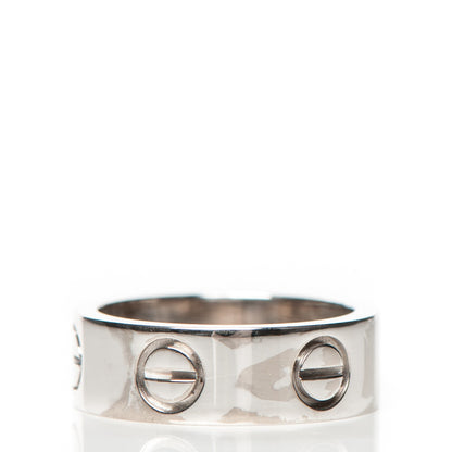 Cartier 18K White Gold 5.5mm LOVE Ring 46 3.75 3 of 5