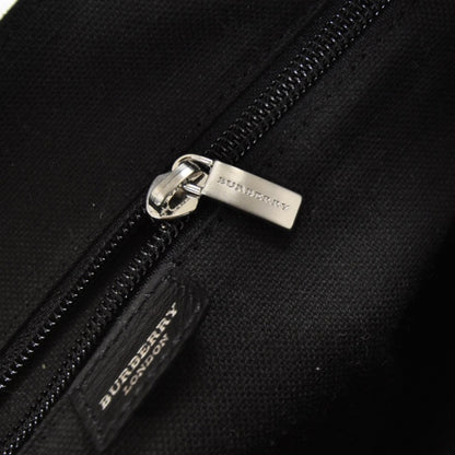Burberry Nylon Tonal Check Messenger Bag Black 9 of 9