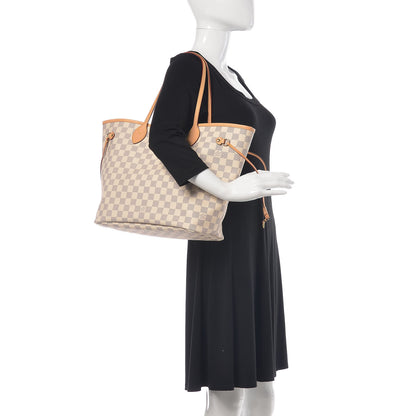 Louis Vuitton Damier Azur Neo Neverfull MM Rose Ballerine 2 of 12