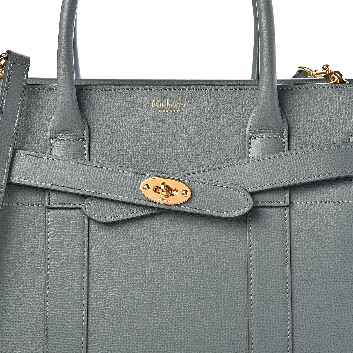 Mulberry Small Classic Grain Small Zip Tote Bayswater Light Green 10 of 15