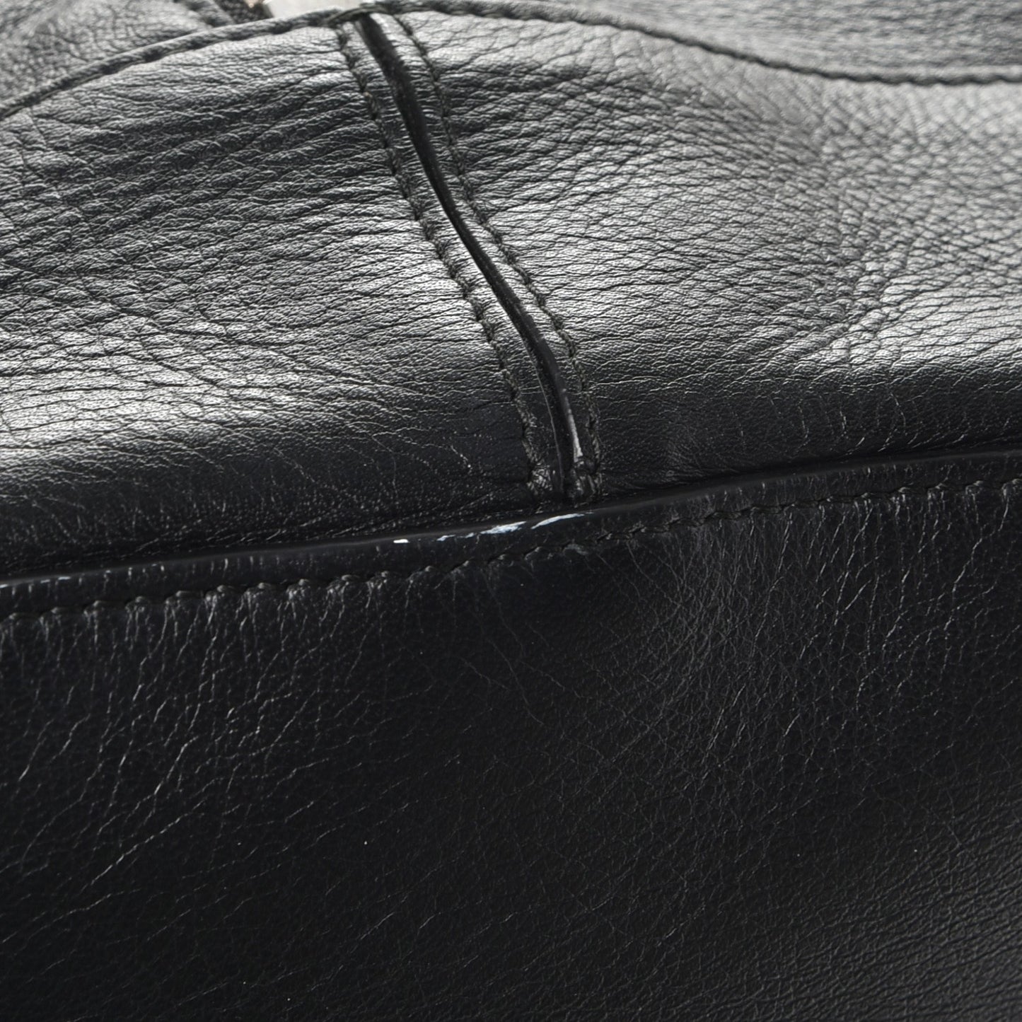 Veau Papier Classic Hardware Drop Bucket Bag Nero Black
