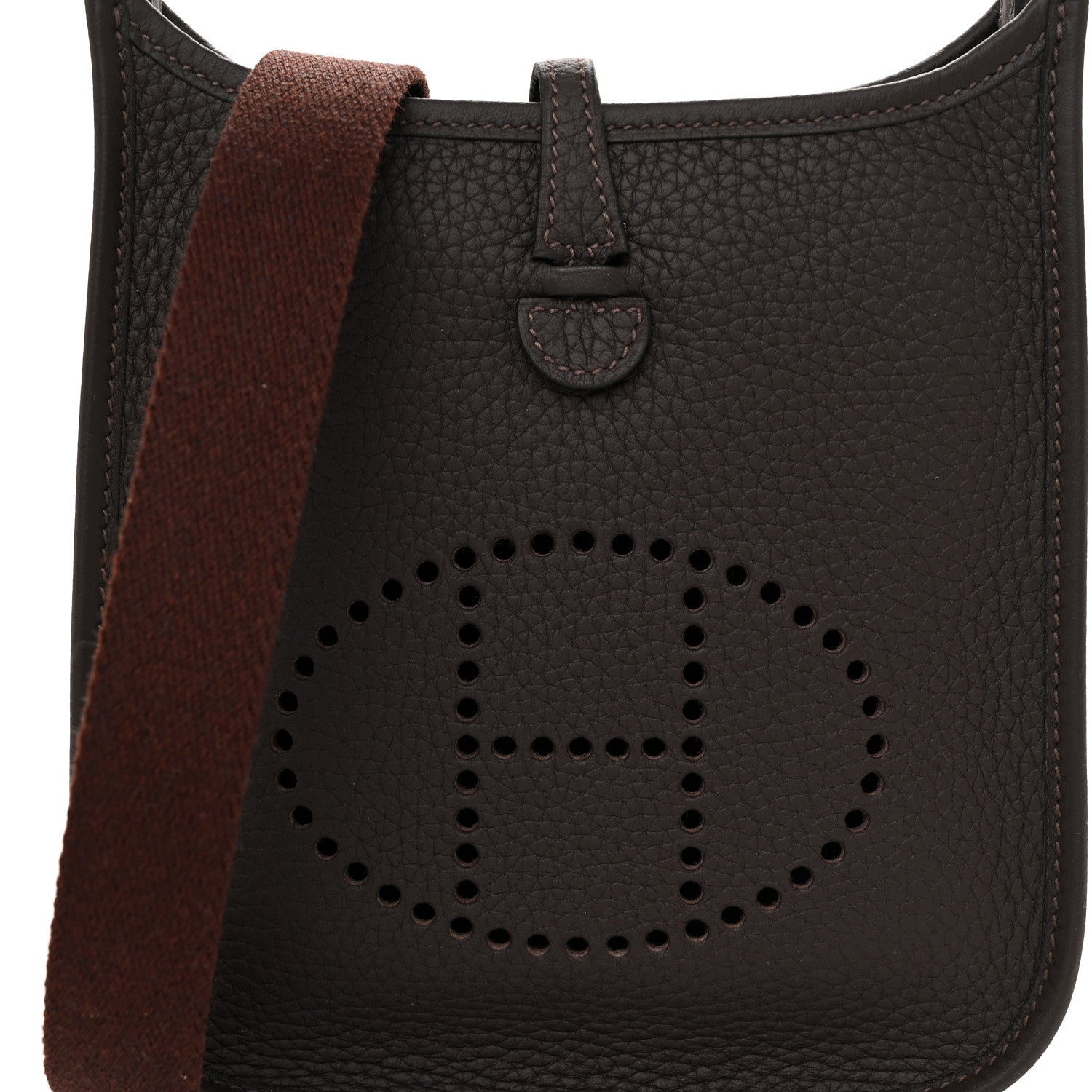 Hermes Taurillon Clemence Amazone Evelyne TPM Macassar Havane 8 of 11