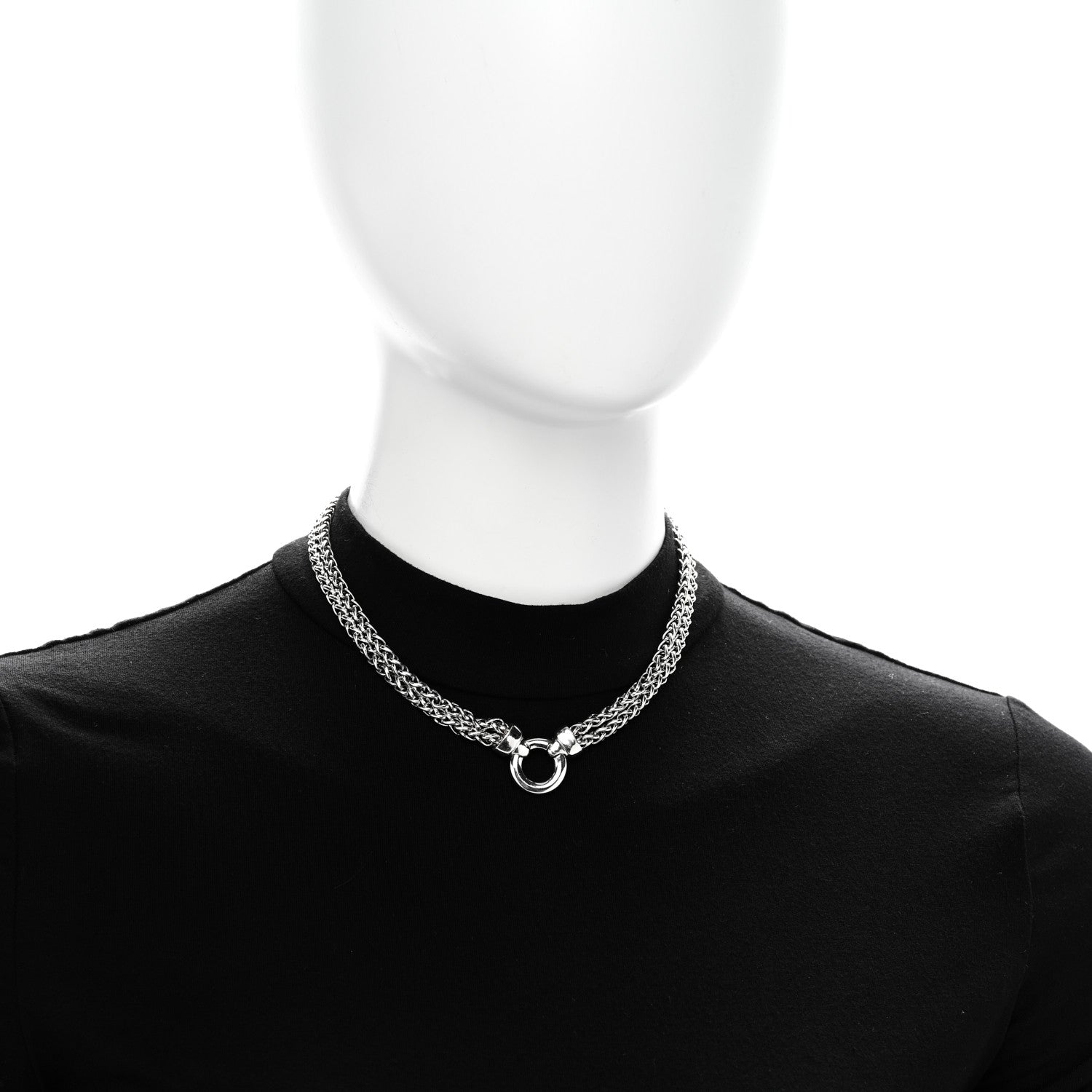David Yurman Sterling Silver Diamond 18mm Double Wheat Chain Necklace 2 of 4