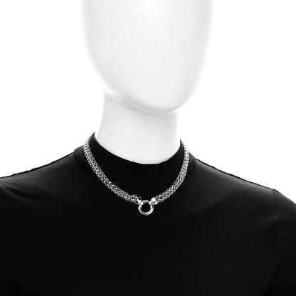 David Yurman Sterling Silver Diamond 18mm Double Wheat Chain Necklace 2 of 4
