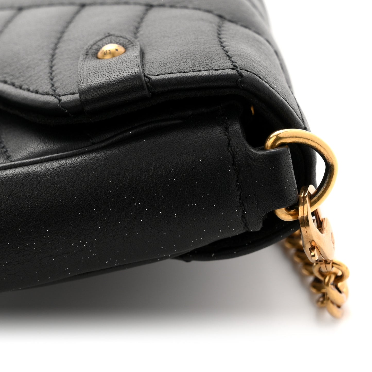 Calfskin New Wave Chain Pochette Black