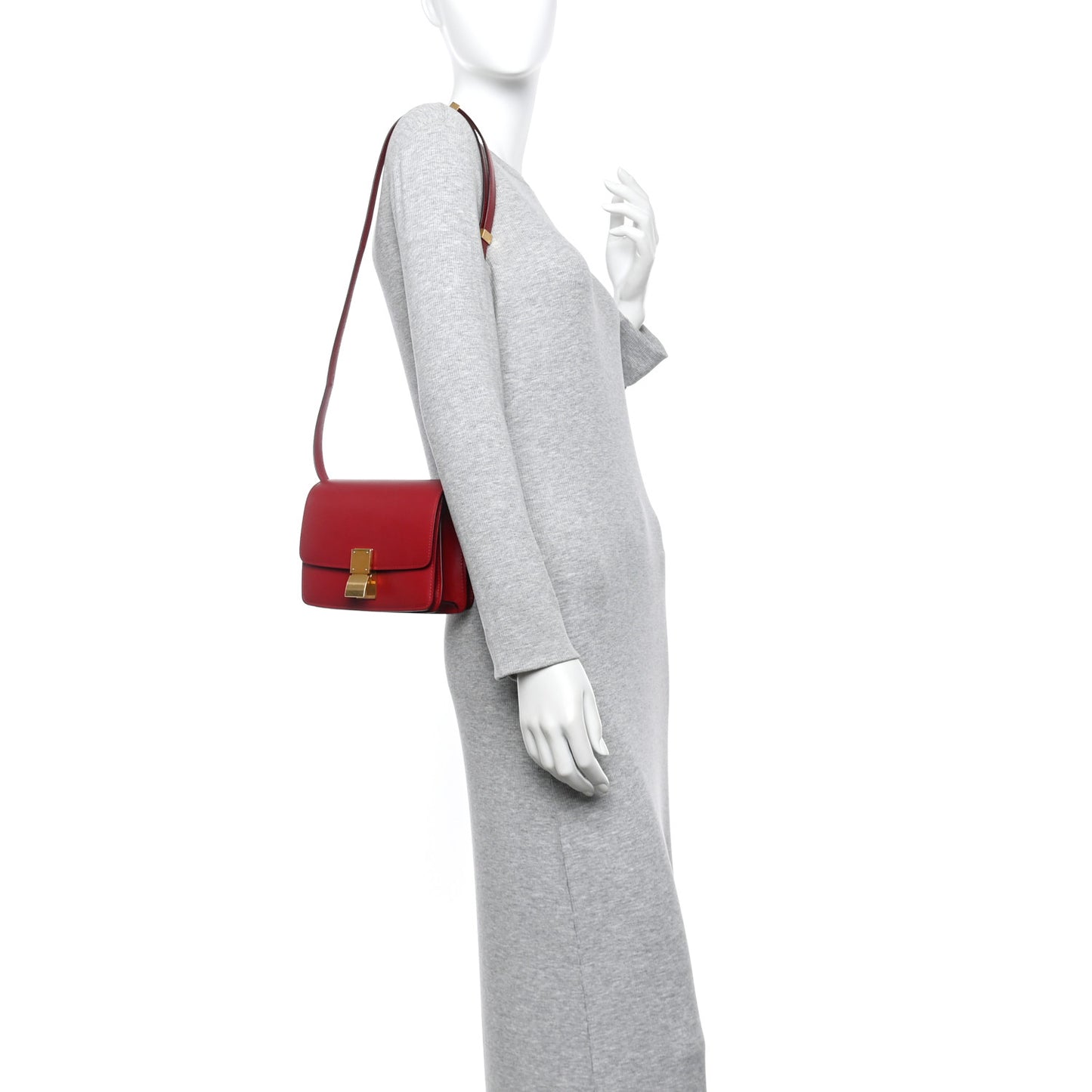 Smooth Calfskin Small Classic Box Flap Bag Red