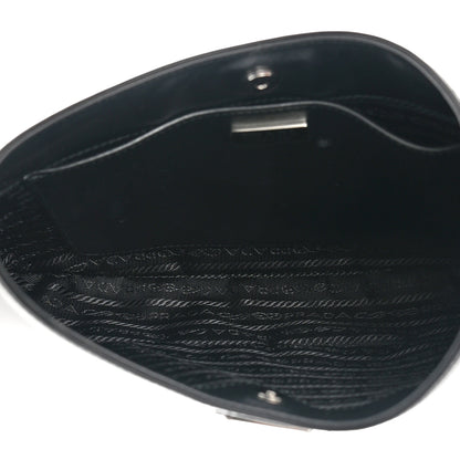 Prada Spazzolato Cleo Shoulder Bag Black 5 of 11