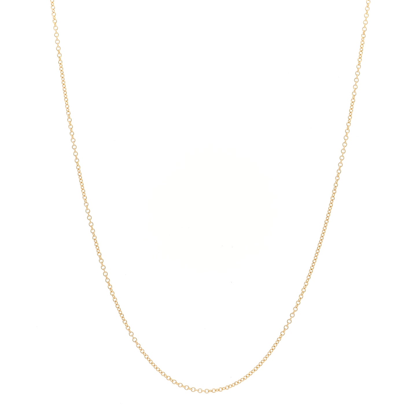 18K Yellow Gold Chain Necklace 18"