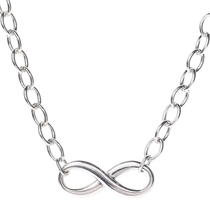 Tiffany Sterling Silver Narrow Infinity Link Necklace 4 of 7