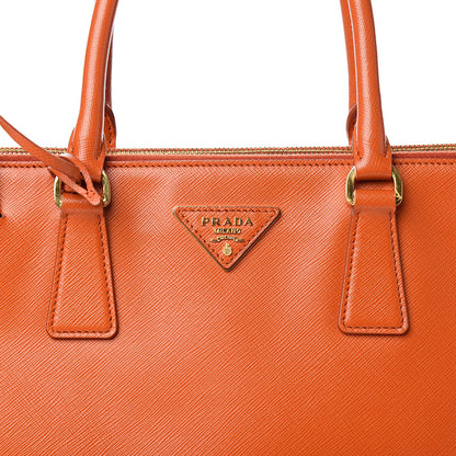 Prada Saffiano Large Galleria Double Zip Tote Papaya 11 of 11