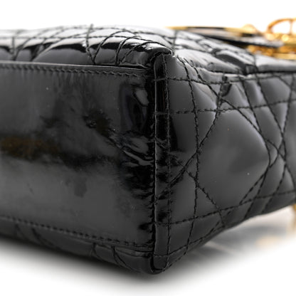 Christian Dior Patent Cannage Mini Lady Dior Black 10 of 13