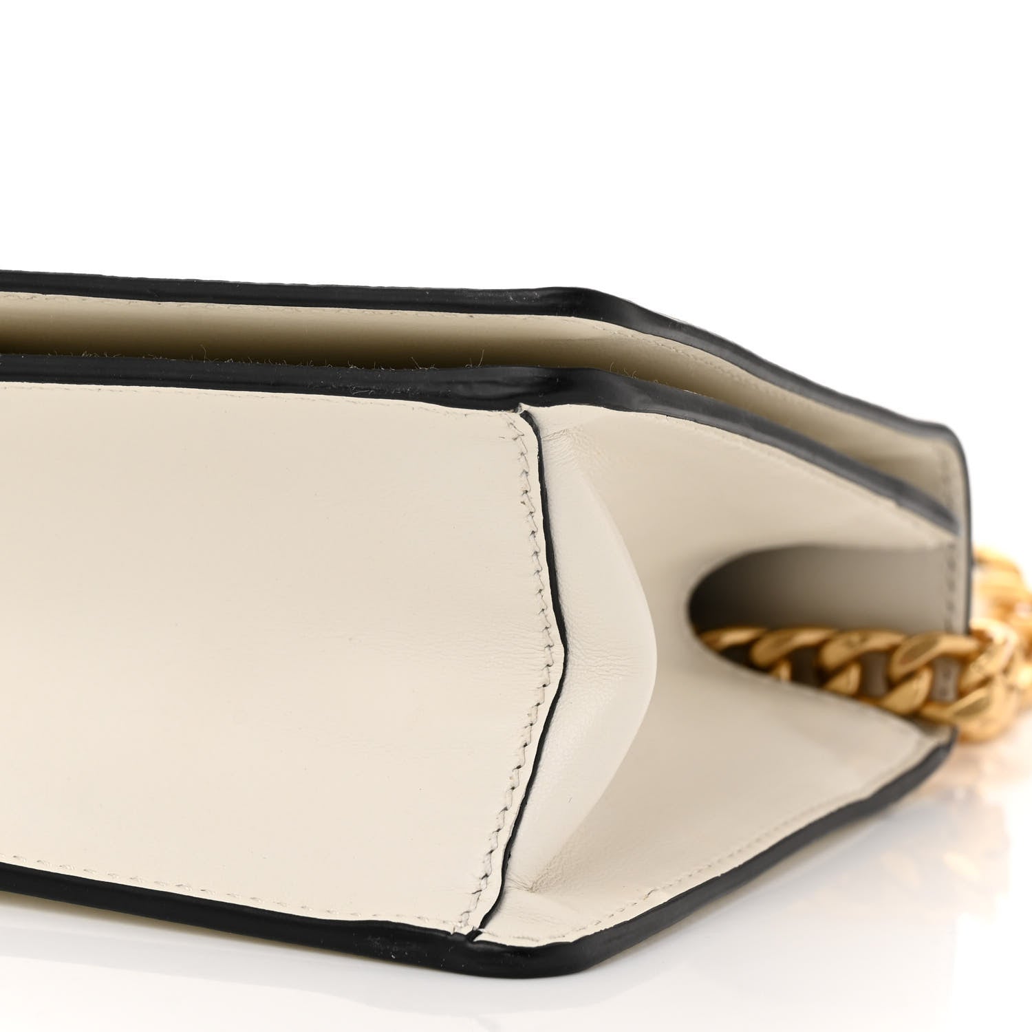 Prada Saffiano Chain Shoulder Bag White 9 of 10