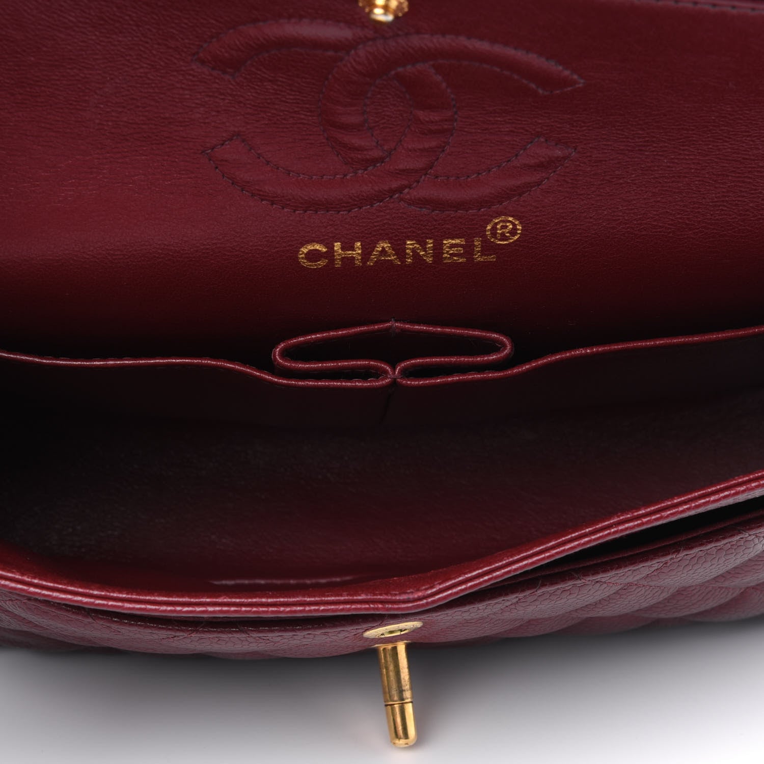 Chanel Caviar Quilted Small Double Flap Red 3 of 4