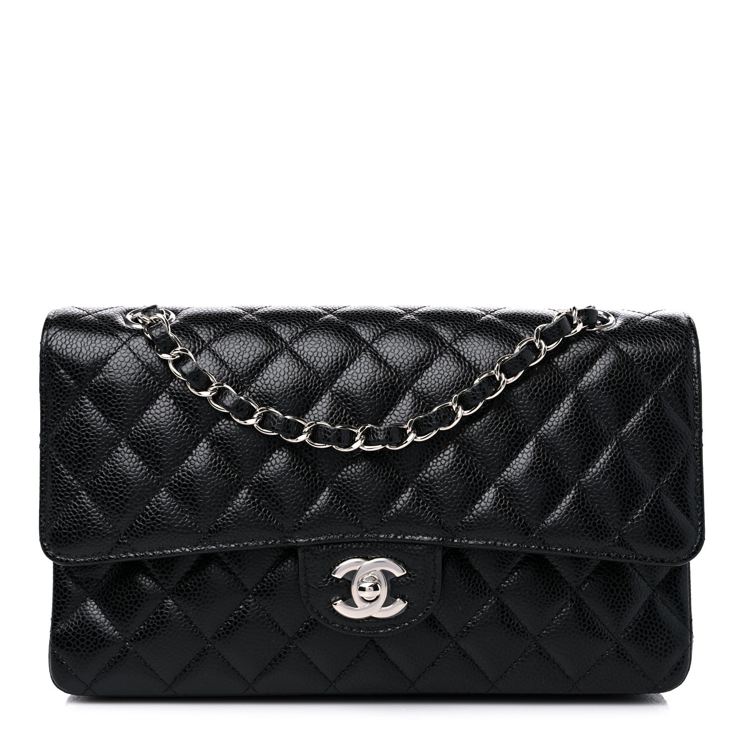 Chanel Caviar Quilted Medium Double Flap Black 1 of 9