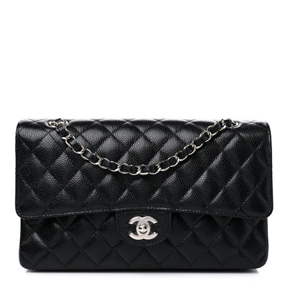 Chanel Caviar Quilted Medium Double Flap Black 1 of 9