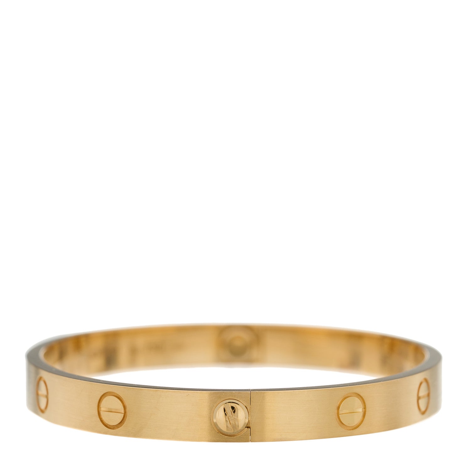 Cartier 18K Yellow Gold Brushed Finish LOVE Bracelet 17 7 of 9