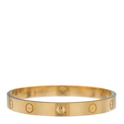 Cartier 18K Yellow Gold Brushed Finish LOVE Bracelet 17 7 of 9