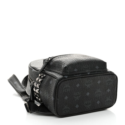 MCM Visetos Side Stud Mini Stark Backpack Black 4 of 10