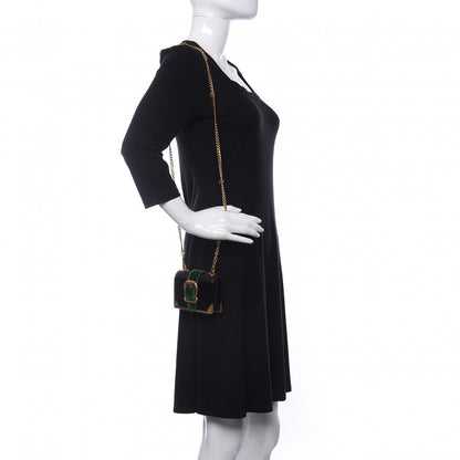 Prada Velvet City Calfskin Micro Cahier Bag Black Alloro 2 of 11
