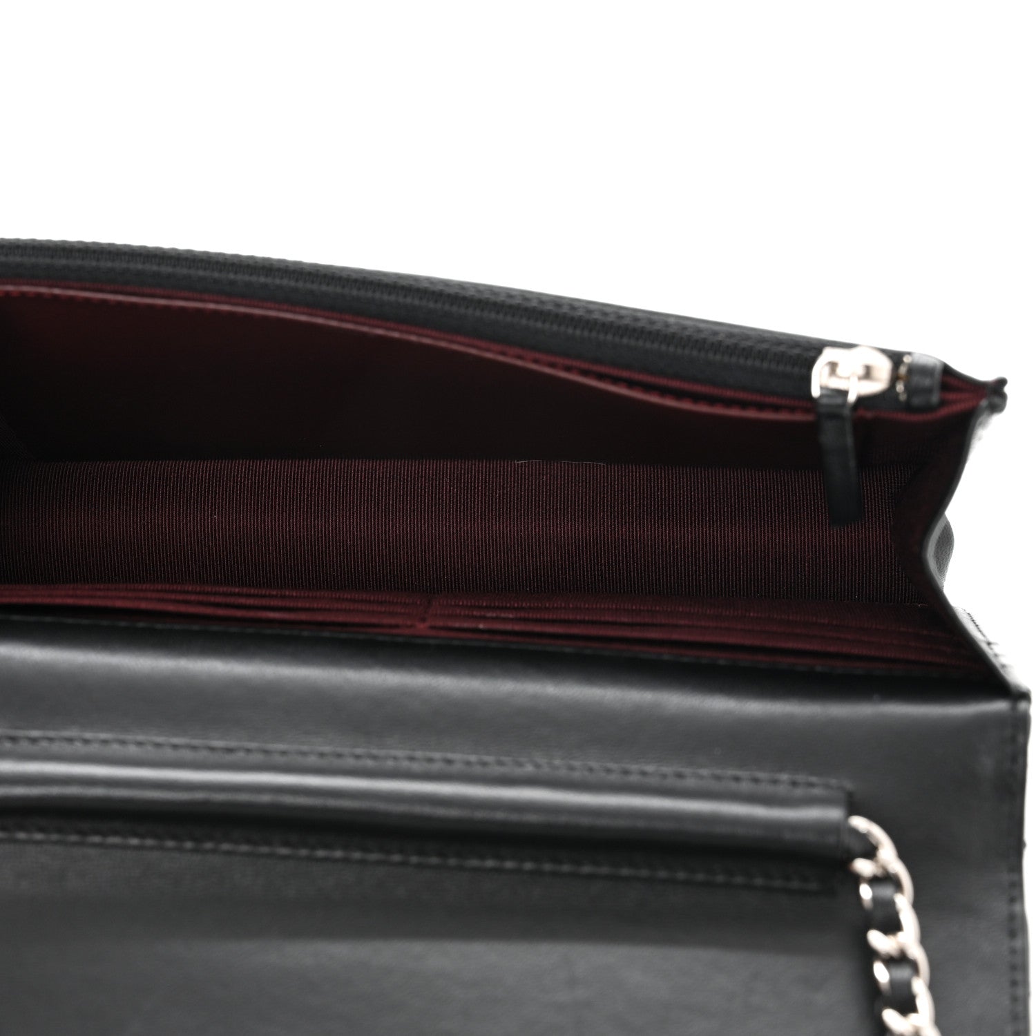 Chanel Lambskin Quilted Wallet On Chain WOC Black 4 of 10