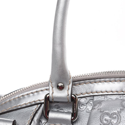 Gucci Metallic Guccissima Medium Sukey Boston Silver 11 of 11