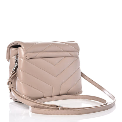 Saint Laurent Calfskin Y Quilted Monogram Toy Loulou Crossbody Bag Light Natural 2 of 8