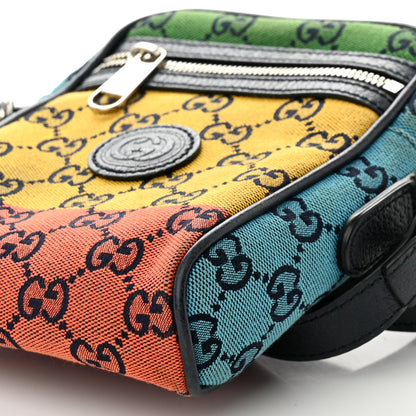 Gucci Monogram Multicolor Mini Retro Interlocking G Messenger Blue Rainbow Light Blue 10 of 12