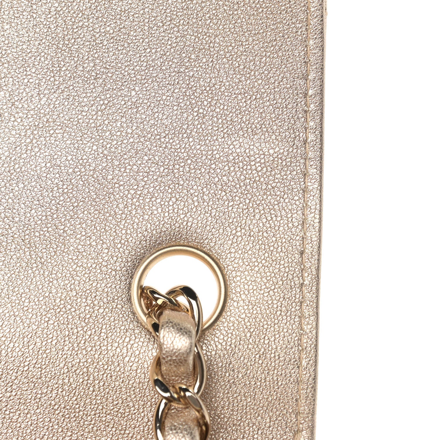 Chanel Metallic Lambskin Quilted Mini Rectangular Flap Gold 10 of 10